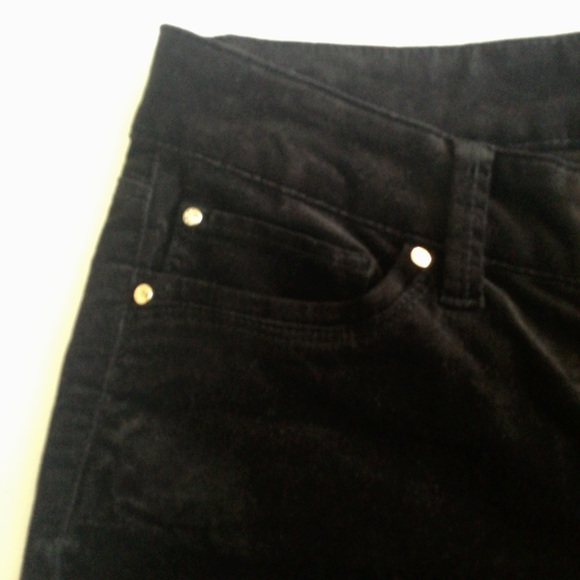 WHITE HOUSE BLACK MARKET BLACK VELVET ANKLE ZIP SKINNY JEANS SIZE 4 - Picture 14 of 16